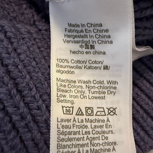 J. Crew Cotton Cable knit Shawl Collar Sweater Size L - Picture 14 of 15